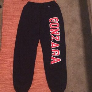 Champion sweatpants. Gonzaga